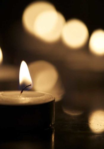 Lighted candles funeral and cremation options at Kriegshauser Brothers