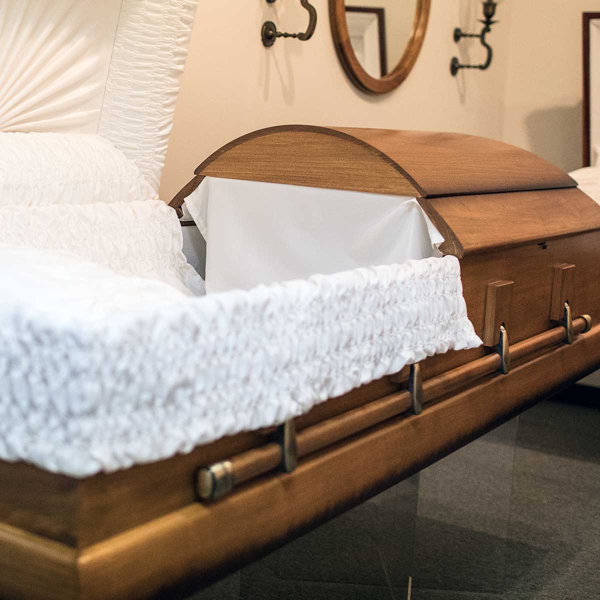 Wooden casket funeral services options